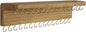 SANY DAYO HOME Jewelry Organizer with 30 Hooks and Cosmetics Shelf, 15 x 3 x 4 inches Wall Mounted Rustic Pine Wood Holder for Necklaces and Bracelets, Suitable for Kids and Adults (Brown)