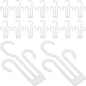 TOYANDONA 20pcs White Plastic Shoe Hanging Hooks Slipper Drying Racks Organizer for Sandal Display and Closet Storage Home Entryway