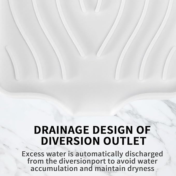 2 Pack Silicone Soap Dish with Drain, Self Draining Bar Soap Holder for Shower, Silicone Dish Soap Tray, Bathroom and Kitchen Sink Organizer, White