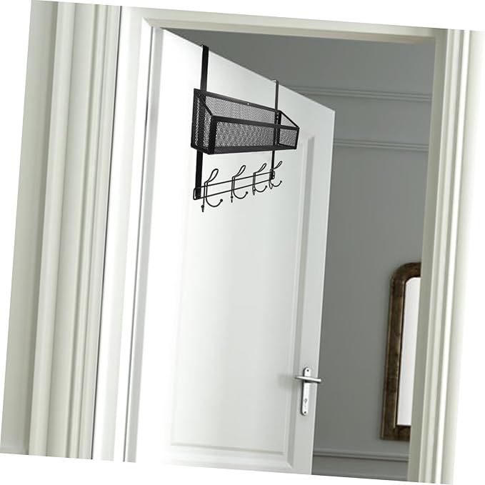 MAGICLULU Door Storage Organizer with Hooks Multi-Layer Mesh Basket Rack for Bathroom Kitchen and Bedroom Waterproof Design Easy Installation Space-Saving Solution