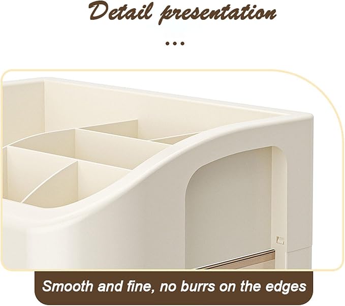 Makeup Organizers Skincare organizers with Storage Drawer, Waterproof Dustproof Cosmetics Display Cases with Brush Holder for Countertop Vanity Bathroom Dresser Gift (4 layers)