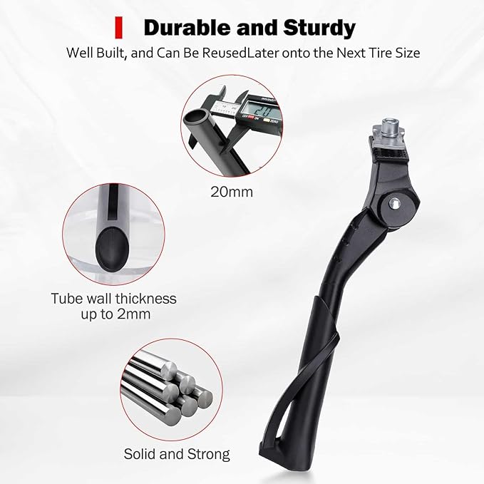 Cyfie Bike Kickstand, Center Mount Bicycle Kick Stand for Adult Bike 22 24 26 inch Wheel, Universal Adjustable Kickstands for 22" - 26" Adult Mountain Road Bike