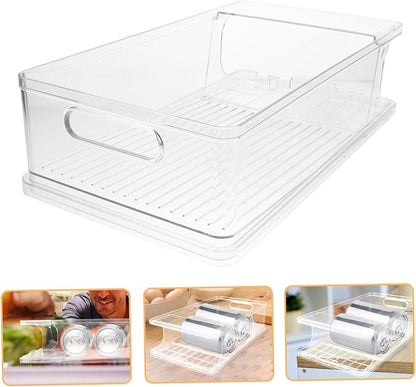 Ciieeo Rolling Soda Can Holder for Refrigerator Fridge Can Dispenser Beverage Holder
