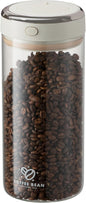 Coffee Bean Storage Container with One-way Valve Airtight Lid Date Tracker for Coffee and More Food Fresh and Storage, Clear Borosilicate Glass Coffee Canister(1.8 Qt - 21 OZ)