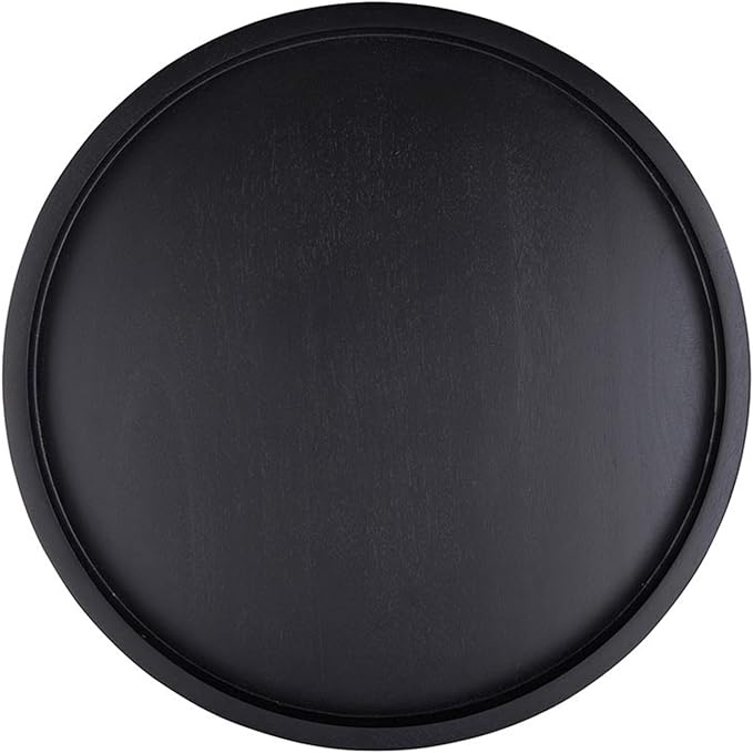 Santa Barbara Design Studio Mango Wood Lazy Susan for Table Top Turntable Charcuterie Board Serving Tray, 15.75" D x 2" H, Black