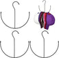 LOGJAM 3 Pack Belt Hanger for Closet, Metal Hat Hanger, Belt Organizer for Ties, Scarves, Camisoles, Hats, Shoes
