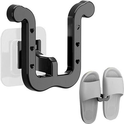 Shoes Holder Hook, Wall Adhesive Slipper Holder, Space-Saving Shoe Hook, Wall-Mounted Flip-Flop Holder, Slippers Hanging Hook Rack, Modern Non-Drilling Footwear Organizer for Entryway, Closet, Dorm