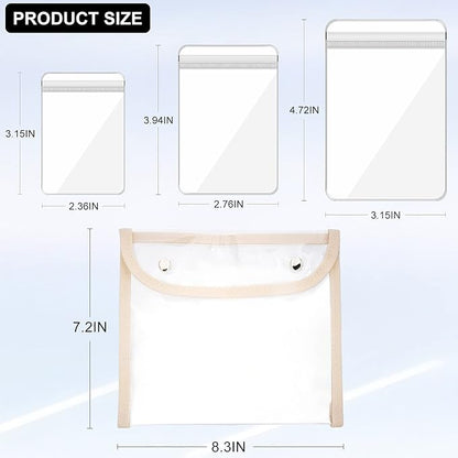 110 Pcs Travel Jewelry Organizer Bags PVC Jewelry Storage Bag Pouch Self Seal Plastic Zipper Bag,Small Clear Plastic Bags for Jewelry Necklace Rings