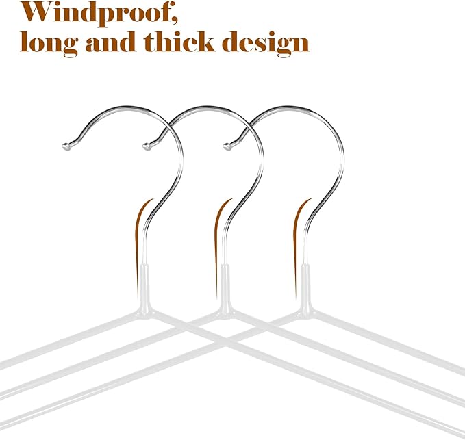 Clothes Hangers 50Pack,White Metal Hangers,15.7'W Space-Saving Shirt Hanger,Non-Slip Heavy Duty Hanger with Deep Shoulder Notches for Dress and Camisole