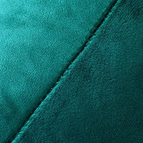 NiNi ALL Teal Velvet Throw Pillow Covers 22x22 Pack of 2 Decorative Couch - Image 5