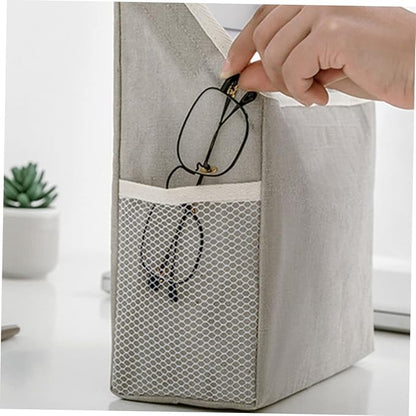 Luxshiny 2sets Wall-mounted Storage Bag Door Hanger Grocery Bag Holder Toiletry Hanging Organizer Dorm Storage Grey