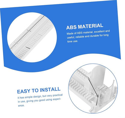Cabilock Abs Material Drink Organizer Smooth Glide Pusher Drink Dispenser for Fridge