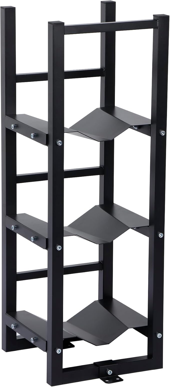 Refrigerant Tank Rack 3x30lb, Stable Refrigerant Cylinder Tank Rack, Cylinder Rack Sufficient Storage for Freon, Gases, Oxygen, Nitrogen, Acetylene