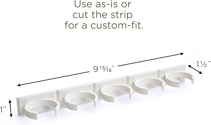 Crazy Chef Spice Clip Grippers For Cabinet Doors - Organizer for Spices - Spice Rack Holds15 Spice Jars - Extemely Strong 3M Adhesive Gripper In White For Pantry 15 Ct