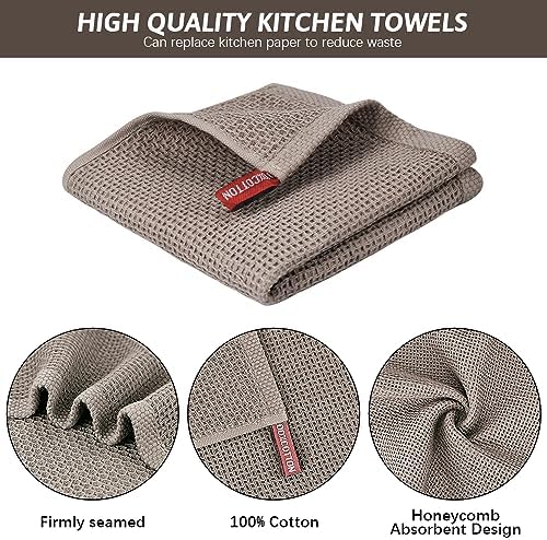 Nialnant 12 Pack Dish Cloths,100% Cotton Dish Towels for Washing Dishes,Soft and Absorbent Kitchen Cleaning Rags - 12x12 Inch - Image 4