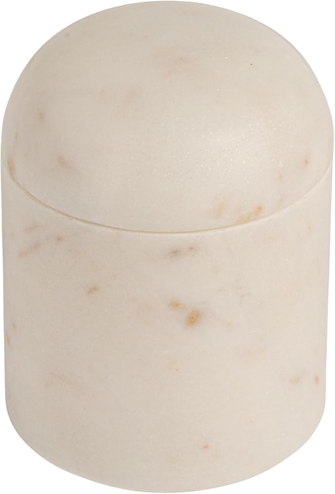 Bloomingville Round Marble Salt Cellar, White