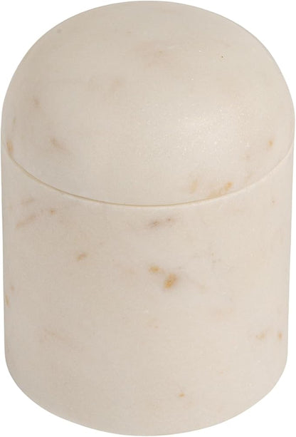 Bloomingville Round Marble Salt Cellar, White