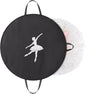 KEEGH Girls Tutu Garment Bag 35 Inch Ballet Tutu Bag, Foldable Dance Costume Garment Bag for Hanging Clothes, Pancake Dance Bag for Dancers with Handle Strap for Travel or Storage, Black