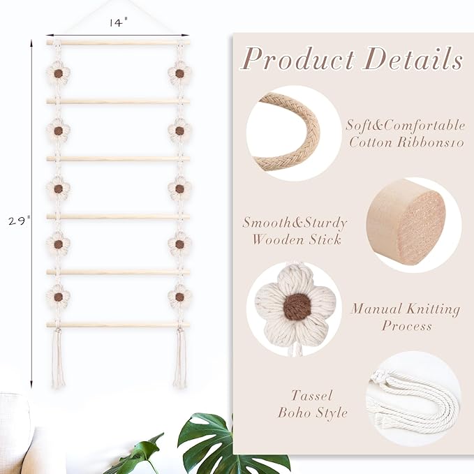 SNOWSTAR Flower Hair Claw Clip Organizer,Hanging Hair Clip Holder and Storage for Women Girls,Claw Clip Hanger Home Decor for Wall,Door,Closet