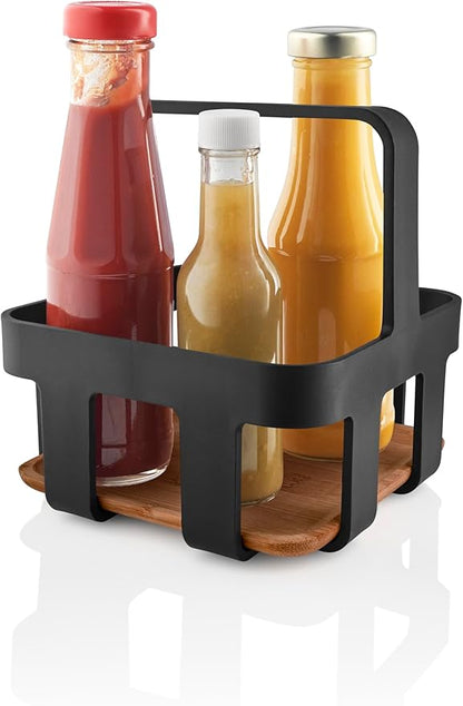 Eva Solo | Nordic kitchen Table Caddy | Stylish serving and practical design with carrying handle for a firm grip. Perfect for barbecue dinners on the patio | black