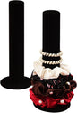 Coward 2pcs Scrunchie Headband Holder Stand, Hair Tie Organizer Holder,Hair Accessories Bracelet Bangle Organizer for Kid Teen Girl Woman (Black Velvet)