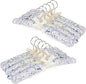 NEOVIVA Padded Hangers for Women Clothing, Floral Padded Clothes Hangers for Women, No Shoulder Bump Hangers for Adult, Clothes Hangers for Sweaters, Dresses, Suits (Pack of 10)