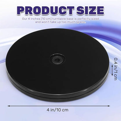 ASTIMESA 1 PVC Pack Lazy Susan Turntable 4 Inch, 360° Round Small Lazy Susan Turntable for Cabinet, Cookie Potted Plants,Storage in Kitchen