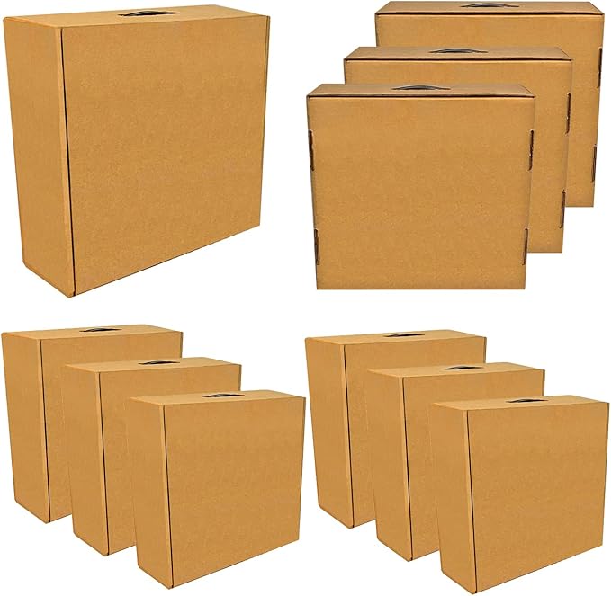 Hat Box for Travel, Protective Storage Organizer, Lightweight Travel Case (10 Pack - No Design)