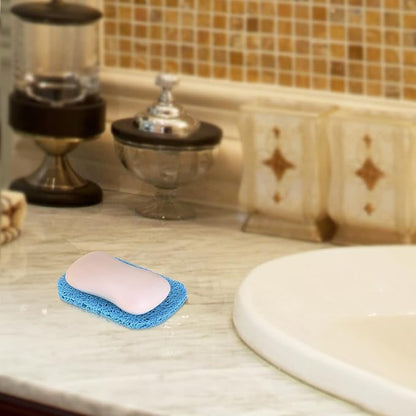 15 Piece Soap Saver,Soap Lift Pad Mat for Bathroom,Soap Dish and Soap Holder Accessory,Blue