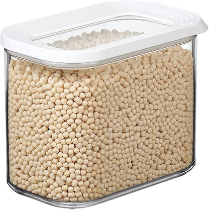 Mepal Modula Transparent Food Storage Container | 34oz/1,000ml | Perfect for Dry Goods | Dishwasher Safe | White Framed Lid | BPA Free | Made in Holland