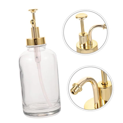 Didiseaon Glass Lotion Bottle Pump Syrup Dispenser for Bar Maple Syrup Soap Sugar Honey