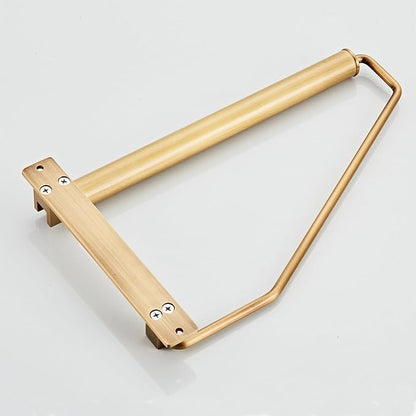 Folding Wall Mounted Clothes Hanger Rack Clothes Hook Solid Brass with Swing Arm Holder Clothing Hanging System Closet Storage Organizer Heavy Duty Drying Rack Wall Mount, Antique Brass