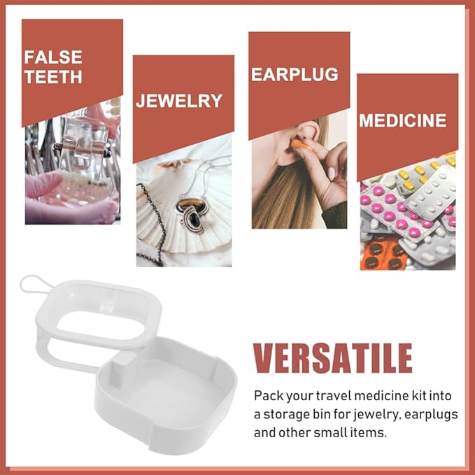 iplusmile 2Pcs Jewelry Organizer Storage Box, Hair Tie Hair Ropes Earrings Ornaments Holder Organizer for Women, Small Case for Storage Cotton Ball, Floss, Hairpin, Rubber Band