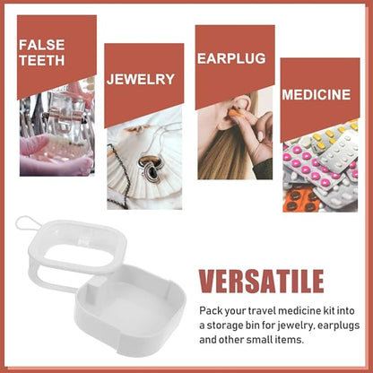 iplusmile 2Pcs Jewelry Organizer Storage Box, Hair Tie Hair Ropes Earrings Ornaments Holder Organizer for Women, Small Case for Storage Cotton Ball, Floss, Hairpin, Rubber Band