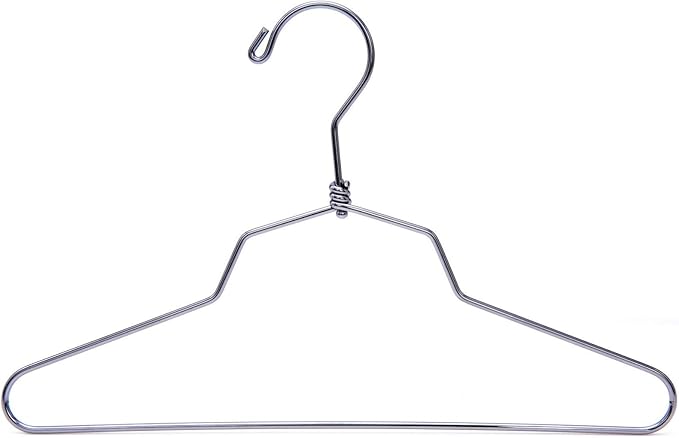 Quality Metal Hangers, 100-Pack, Swivel Hook, Stainless Steel Heavy Duty Wire Clothes Hangers, Heavy-Duty Clothes, Jacket, Shirt, Pants, Suit Hangers (100, Kids - 12" inch)