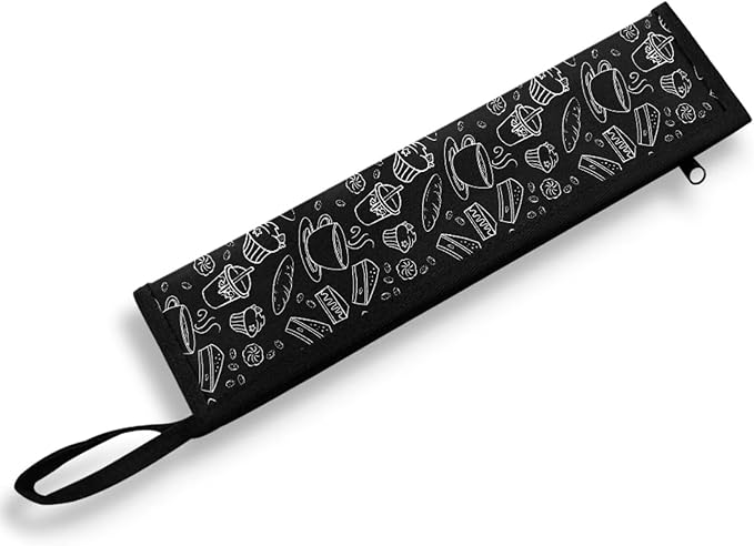 Dessert Print Reusable Travel Tableware Carrying Bag Storage Case Cutlery Flatware Organziers for Straw Spoon Fork Chopsticks Portable Utensil Holder