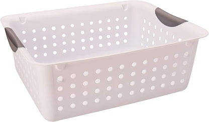 Sterilite 16248006 Medium White Ultra Basket, 2 Pack
