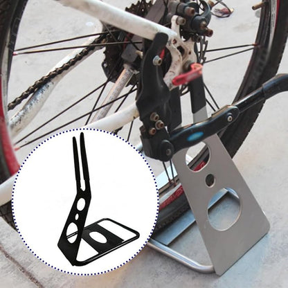 Bike Kickstand Non-Slip Display Bike Stand Foldable Metal Parking Rack Silver Non-Slip Rack Foldable Stand Portable Mountain