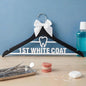 Bucherry First White Coat Hanger Dental Gift Hanger with Bow 1st White Coat Ceremony Dental Dentist Assistant Hygienist Graduation Gifts New Nurse Doctor Pharmacist Phd for College Med Graduation