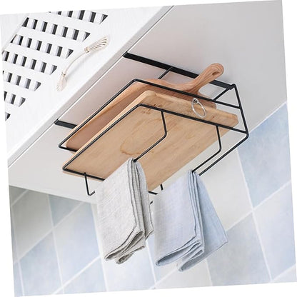 Cabilock 2pcs Door Organizer Kitchen Cabinet Door Storage Bar Organizer Cabinet Space Cutting Board Holder