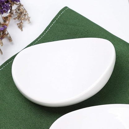Ceramic Soap Dish Holder, for Bathroom,Tub and Kitchen Sink（White）