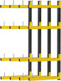 Lumber Storage Rack, Upgrade Cantilever Folding Lumber Rack Wall Mount, Metal 8 Tier 32 Inch Plywood Scrap Wood Storage Rack