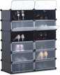 Portable Shoe Rack Organizer, 6-Tier Storage Shoe Cabinet for 24 Pair, Shoe Organizer for Heels, Boots, Slippers