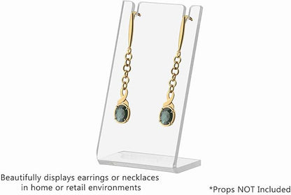 Marketing Holders Jewelry Holder Clear Acrylic Display Stand for Studs Hoops Dangling Earrings Bracelets Slant Back Counter Top for Retail Store Gift Shops Home Use Single Pair