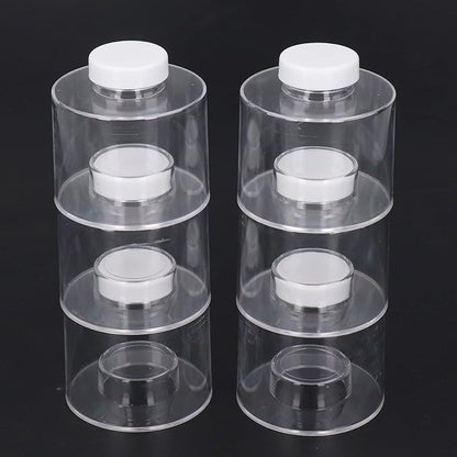 Gavigain 6-Piece Stackable Spice Jars Spice Storage Spice Tower Clear Spice Bottles Kitchen Organizer Spice Pot for Home Cooking