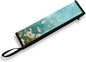 COEQINE Large Utensil Holder Case Fit 11.8X 2.7 Inch Fork Spoon Knife Organizer Countertop Leafproof Machine Washable Lightweight Portable Travel Accessories With Aqua Blue Daisy Flower Butterfly