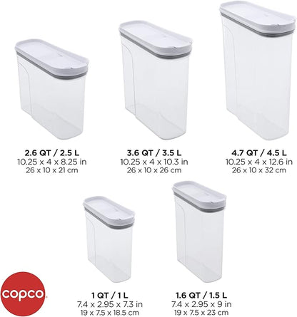 Copco Cereal Storage Container, 4.75-Quart, Clear