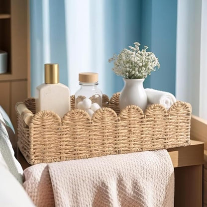 Toilet Paper Storage Basket for the Top of the Toilet Tank – A Decorative and Functional Organizer Toilet Basket Tank Topper, Ideal for Bathrooms, Living Rooms, or Bedroom Countertops
