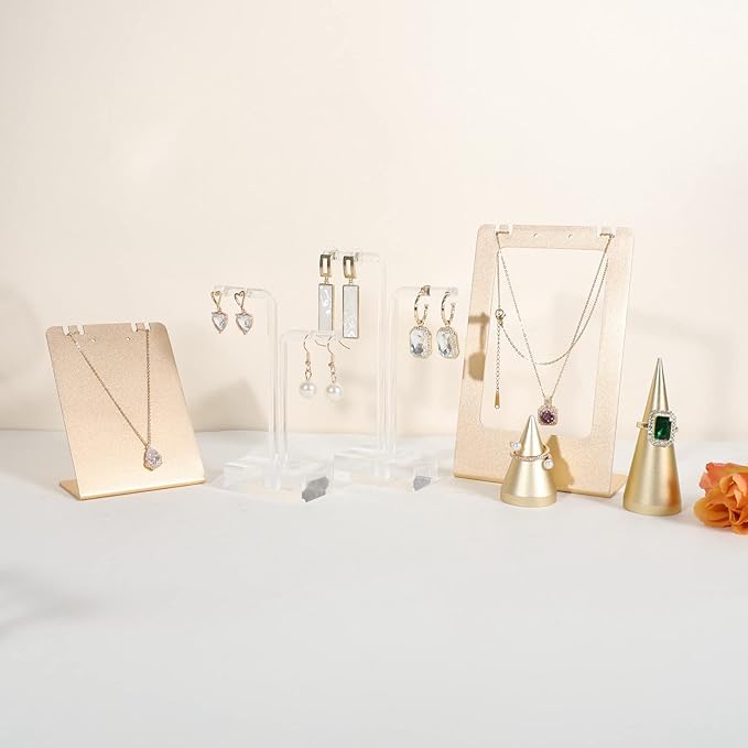 2pcs Acrylic earring display stands for selling, Clear earring holder organizer, transparent L bar earring hangers mini stand【Clear Acrylic Earring L Stand-2pcs 】