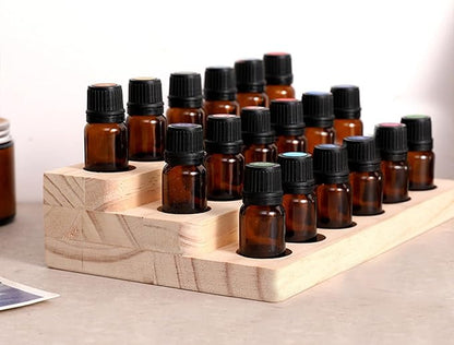 3 Tier Wooden Essential Oil Organizer Essential Oils Racks Display Stand Tabletop Storage Rack for 5-20ml Bottles Organizers and Storage Shelf Box Display for Essential Oils